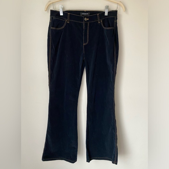 Lafayette 148 New York Pants Women’s 8 Mercer Corduroy Bell Bottom Flared Ink - Picture 4 of 11